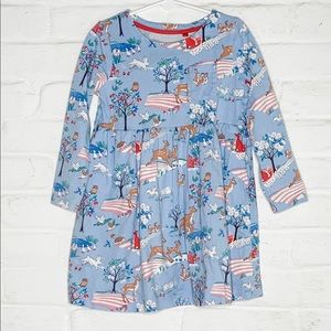 Cute fall deer pattern dress from mini Biden. Gently used.